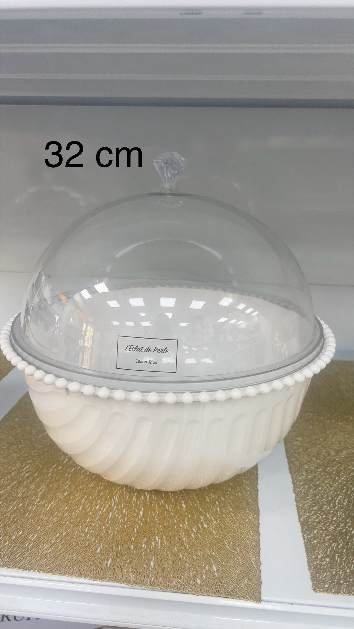 SALADIER 32 cm l'Eclat de perle en mélamine