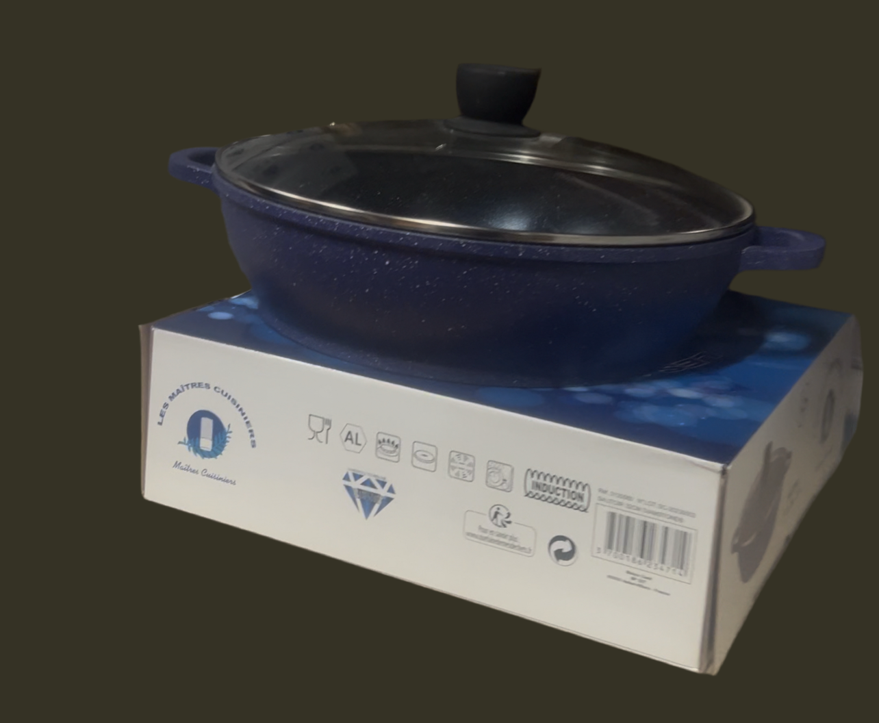 SAUTOIR PLATE 32 cm Bleu