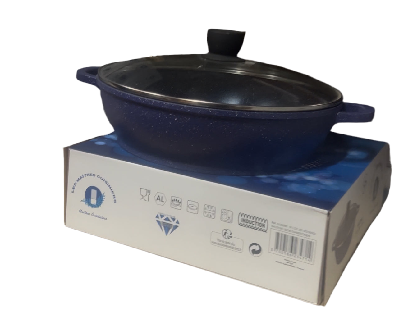 SAUTOIR PLATE 32 cm Bleu