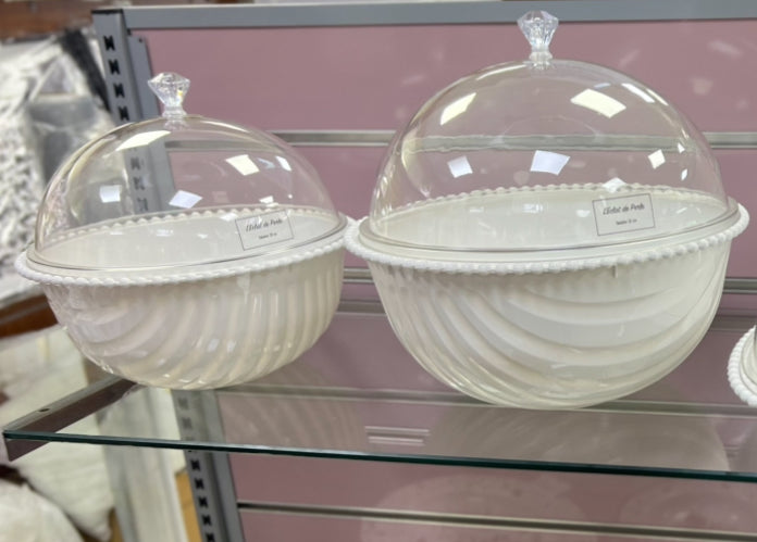 Lot de 2 saladiers en Mélamine L'Eclat de Perles : 28 cm ROND + 32 cm ROND