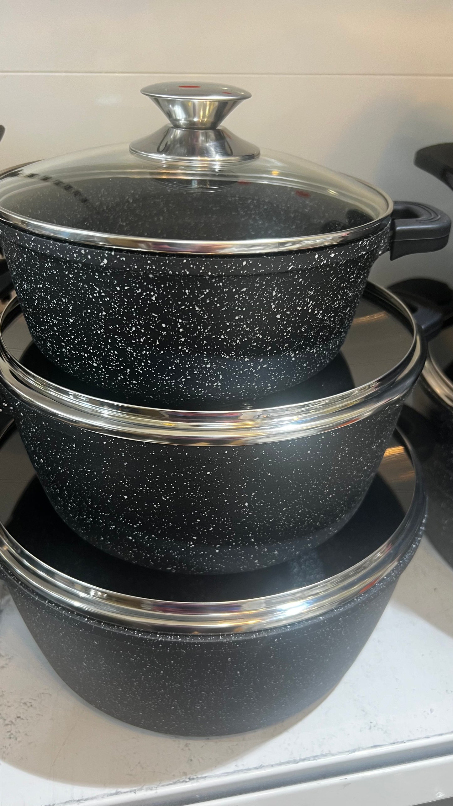 Serie de 3 marmites 28 cm/24cm/20 cm induction