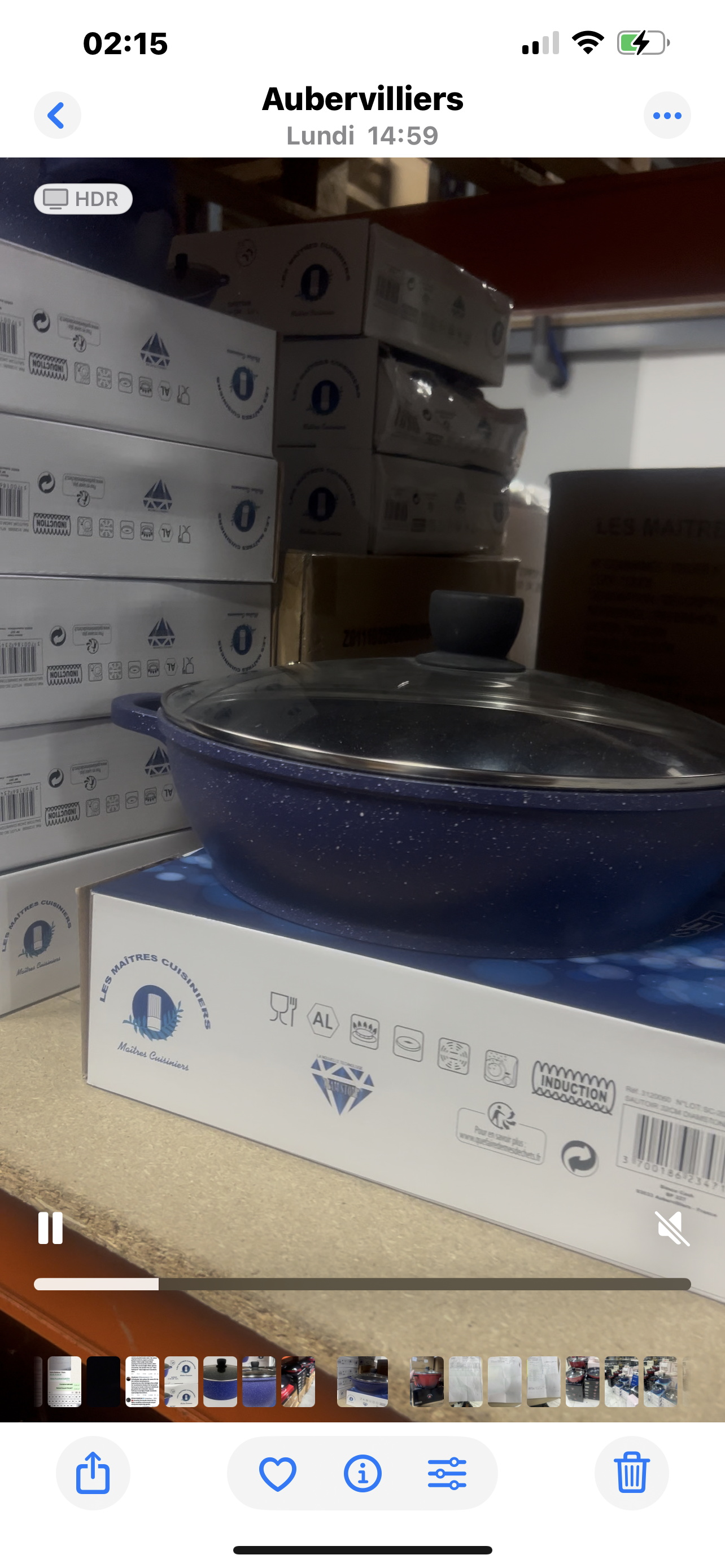 SAUTOIR PLATE 32 cm Bleu
