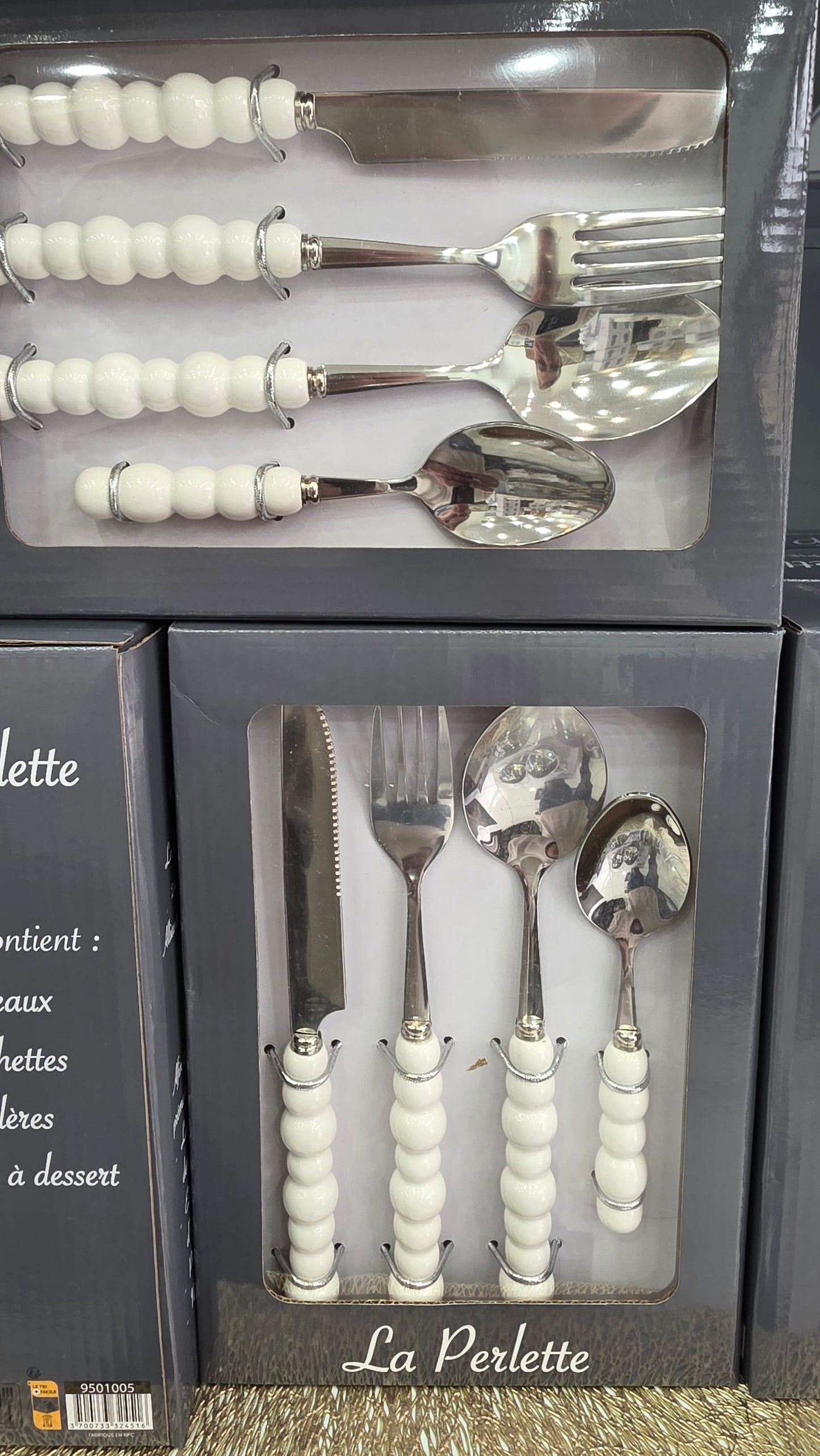 Menagères 24 pcs perle