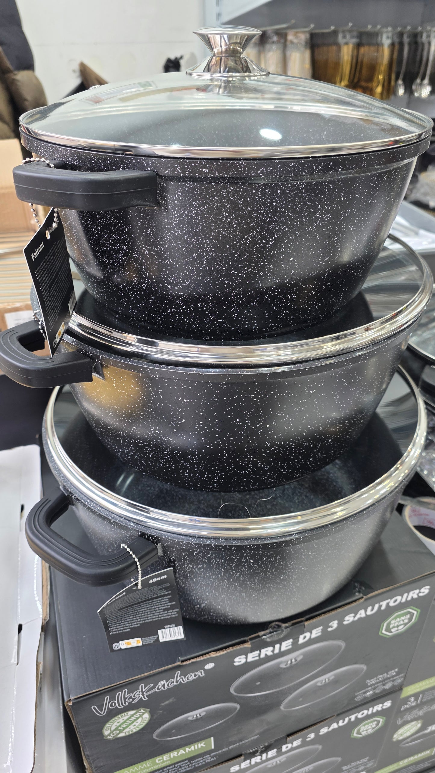 SERIE 3 MARMITEs 32/36/40 cm