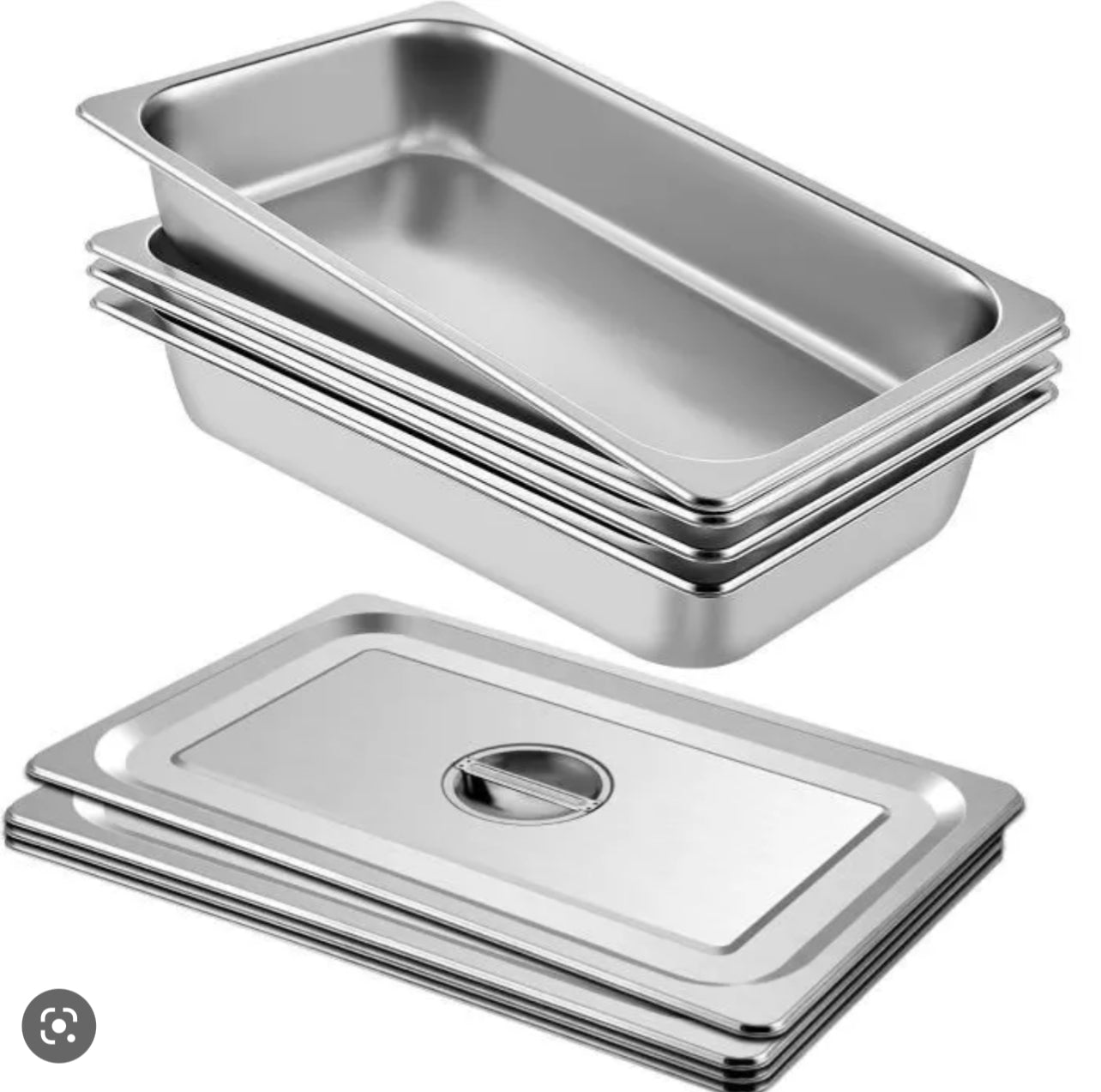 BAC GASTRO INOX GRANDE TAILLE AVEC COUVERCLE