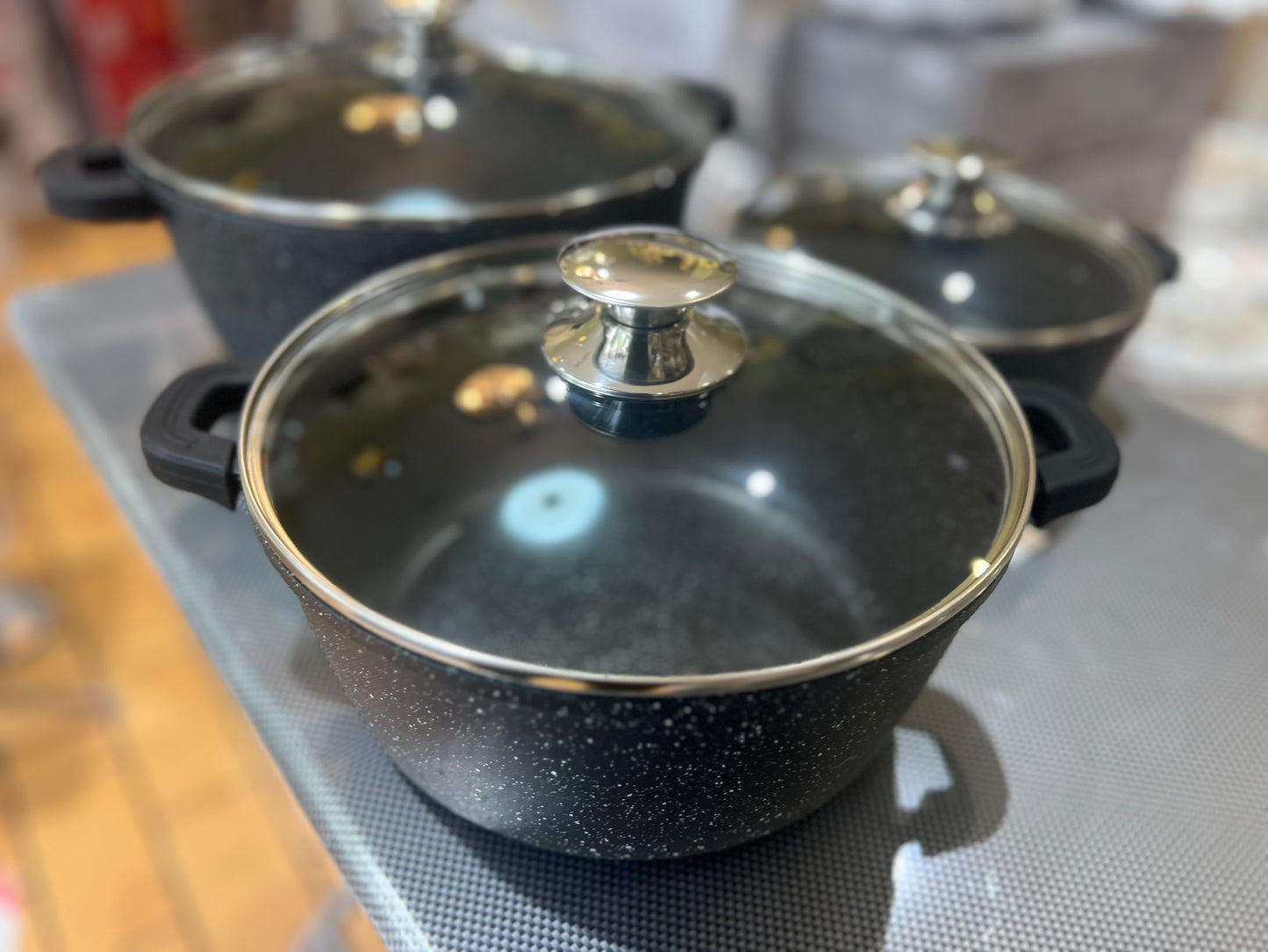 Serie de 3 marmites 28 cm/24cm/20 cm induction