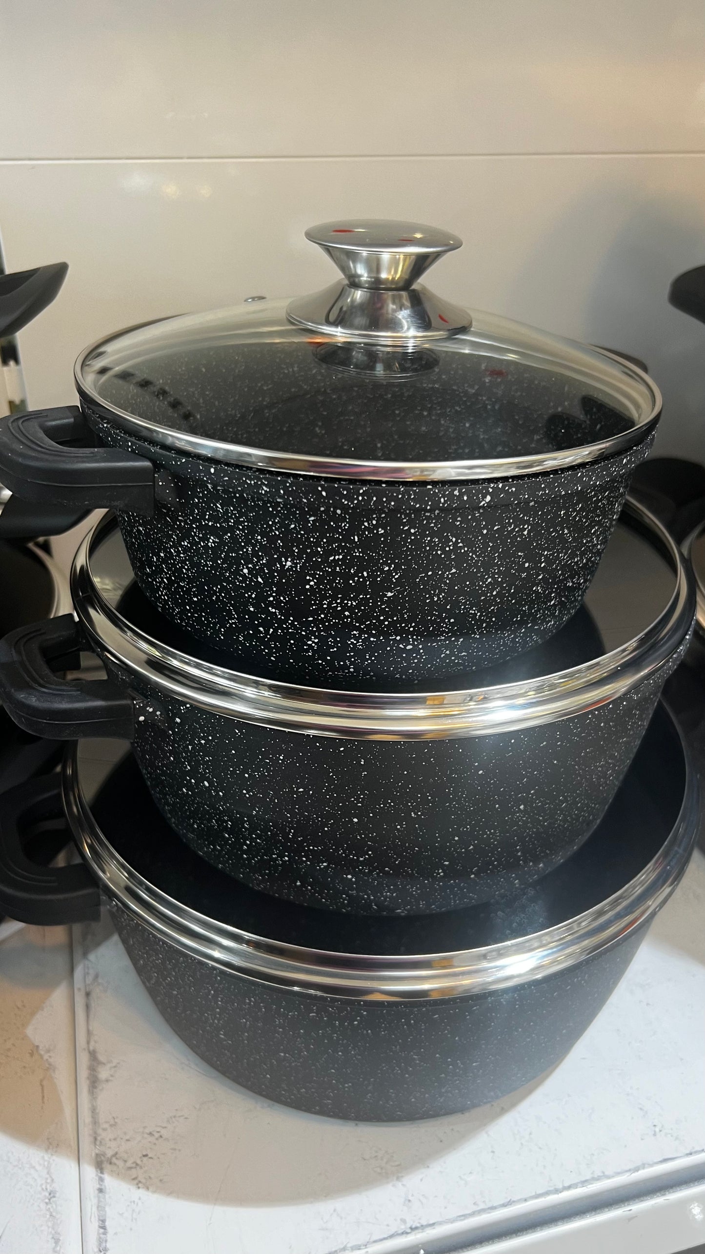 Serie de 3 marmites 28 cm/24cm/20 cm induction