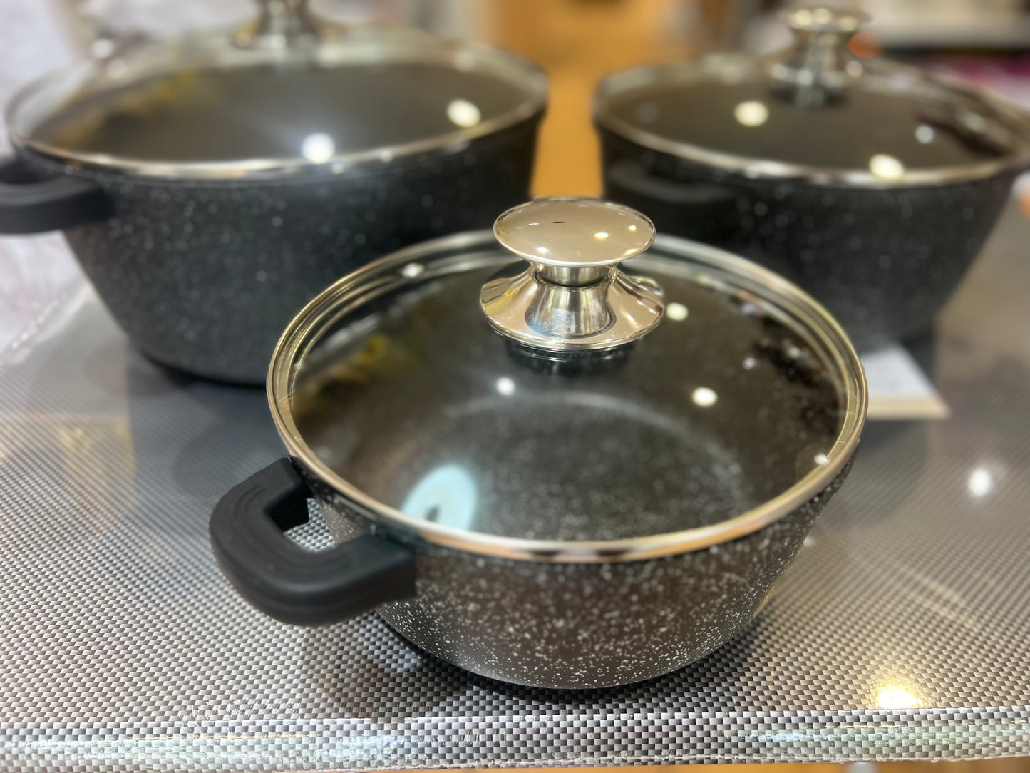 Serie de 3 marmites 28 cm/24cm/20 cm induction