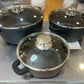 Serie de 3 marmites 28 cm/24cm/20 cm induction