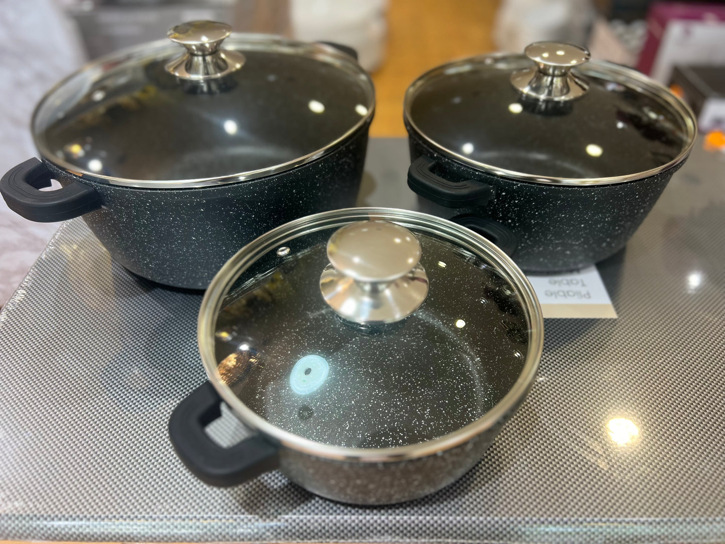 Serie de 3 marmites 28 cm/24cm/20 cm induction