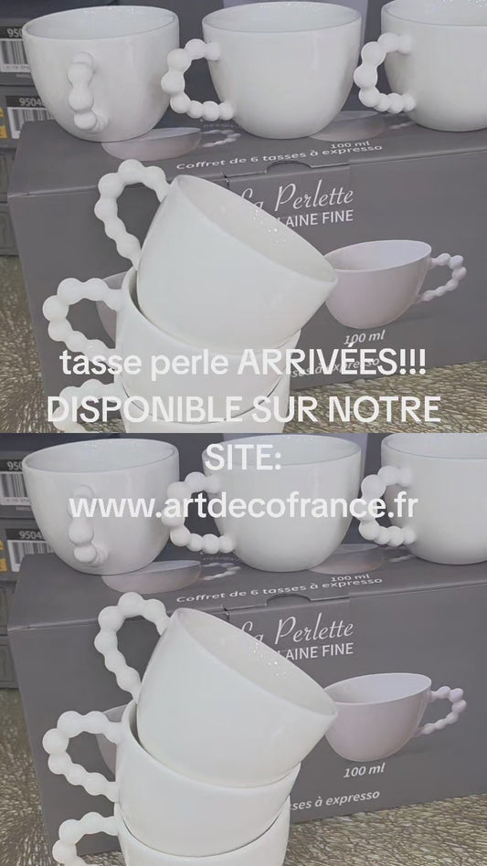6 TASSE A CAFE  EXPRRSSO 100 ml. PERLETTE