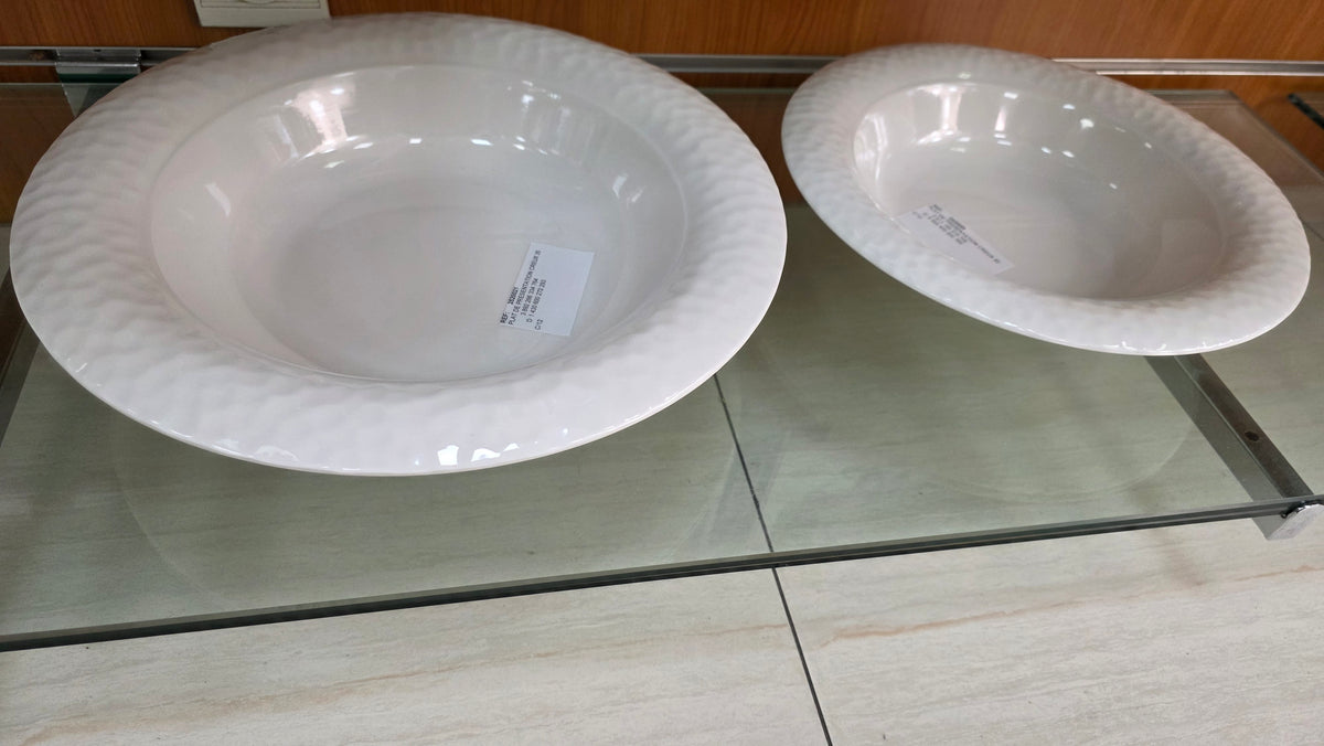 PLAT DE PRESENTATION en mélamine CREUX 35 CM- Le Lot de  12 PCS