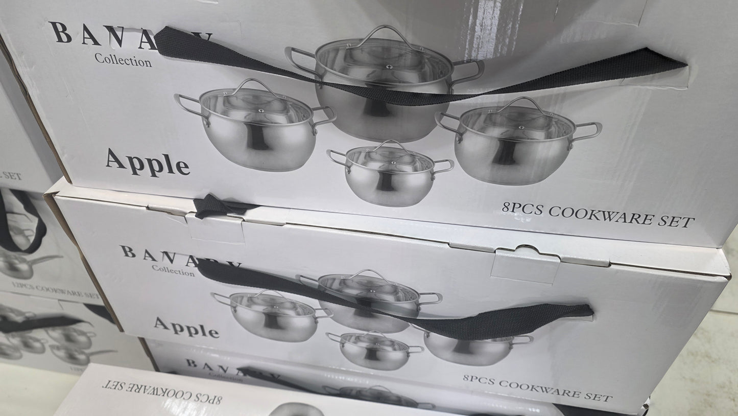 BATTERIE DE CUSINE INOX 18-10 8 PCS