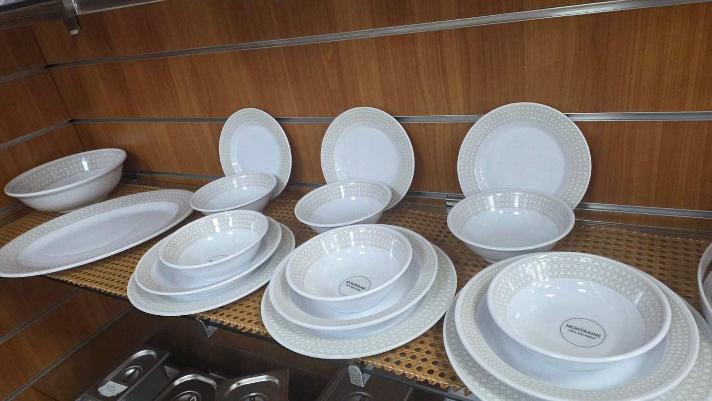 Service de Table en MELAMINE 26 pcs..Montaigne