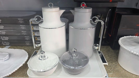 ENSEMBLE DE 2 Thermos 1 lt- 2 sucriers- Un plateau