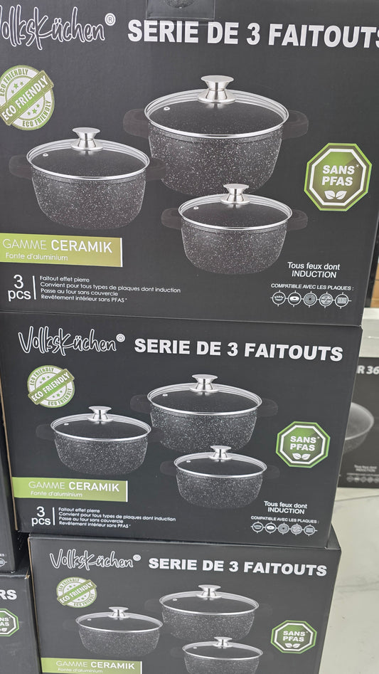 SERIE 3 MARMITEs 32/36/40 cm