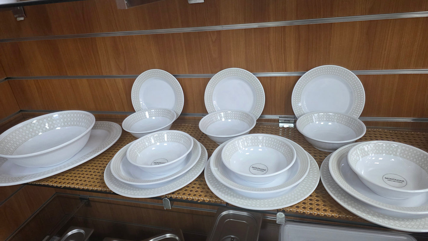 Service de Table en MELAMINE 26 pcs..Montaigne