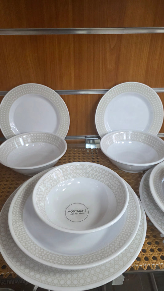 Service de Table en MELAMINE 26 pcs..Montaigne