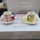 6 tasses à café Citron avec 6 sous tasses